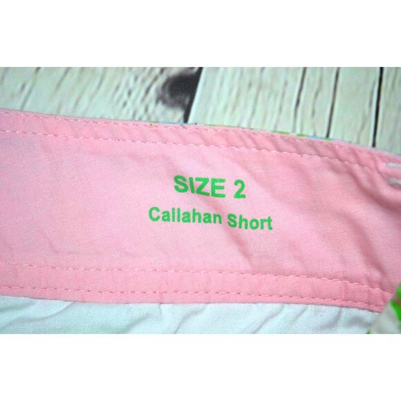 LILLY PULITZER Women's Callahan Shorts SIZE 2 Green / Pink Floral Print - Picture 6 of 6